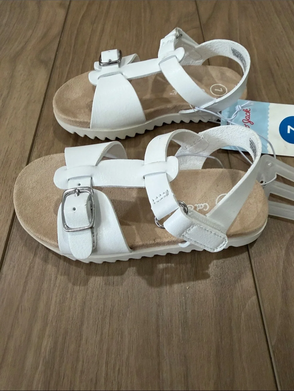Cat & Jack White T-Strap Buckle Sandals for Kids